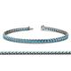 1 - Tiara 2.60 mm London Blue Topaz Eternity Tennis Bracelet 