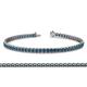 1 - Tiara 2.60 mm Blue Diamond Eternity Tennis Bracelet 