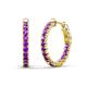 1 - Amia 2.00 mm Round Amethyst Inside Out Hoop Earrings 