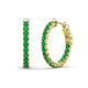 1 - Amia 2.00 mm Round Emerald Inside Out Hoop Earrings 