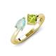 3 - Lysha 1.00 ctw Opal Pear Shape (7x5 mm) & Peridot Cushion Shape (5.00 mm) Toi Et Moi Engagement Ring 