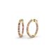 1 - Amia Pink Sapphire and Diamond Hoop Earrings 