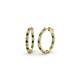 1 - Amia Emerald and Diamond Hoop Earrings 