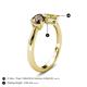 4 - Lysha 1.46 ctw Smoky Quartz Pear Shape (7x5 mm) & Lab Created Yellow Sapphire Cushion Shape (5.00 mm) Toi Et Moi Engagement Ring 