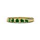 4 - Roena 0.86 ctw Green Garnet Round (3.80 mm) & (3.30 mm) 5 Stone Wedding Band 