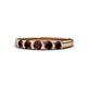 4 - Roena 0.86 ctw Red Garnet Round (3.80 mm) & (3.30 mm) 5 Stone Wedding Band 