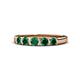 4 - Roena 0.66 ctw Emerald Round (3.80 mm) & (3.30 mm) 5 Stone Wedding Band 