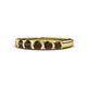 4 - Roena 0.76 ctw Smoky Quartz Round (3.80 mm) & (3.30 mm) 5 Stone Wedding Band 