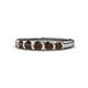 4 - Roena 0.76 ctw Smoky Quartz Round (3.80 mm) & (3.30 mm) 5 Stone Wedding Band 