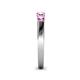 5 - Roena 0.80 ctw Pink Sapphire Round (3.80 mm) & (3.30 mm) 5 Stone Wedding Band 