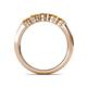 6 - Roena 0.66 ctw Citrine Round (3.80 mm) & (3.30 mm) 5 Stone Wedding Band 