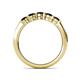 6 - Roena 0.86 ctw Red Garnet Round (3.80 mm) & (3.30 mm) 5 Stone Wedding Band 