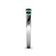 5 - Roena 0.66 ctw Emerald Round (3.80 mm) & (3.30 mm) 5 Stone Wedding Band 
