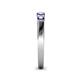 5 - Roena 0.66 ctw Iolite Round (3.80 mm) & (3.30 mm) 5 Stone Wedding Band 