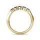 6 - Roena 0.66 ctw Iolite Round (3.80 mm) & (3.30 mm) 5 Stone Wedding Band 