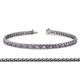 1 - Tiara 2.60 mm Amethyst and Diamond Eternity Tennis Bracelet 