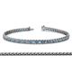 1 - Tiara 2.60 mm Blue Topaz and Diamond Eternity Tennis Bracelet 