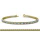 1 - Tiara 2.60 mm Blue Topaz and Diamond Eternity Tennis Bracelet 