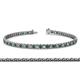 1 - Tiara 2.60 mm Emerald and Diamond Eternity Tennis Bracelet 