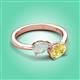3 - Afra 1.35 ctw Opal Pear Shape (7x5 mm) & Yellow Sapphire Oval Shape (7x5 mm) Toi Et Moi Engagement Ring 