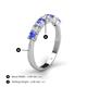 4 - Kathleen 3.40 mm Round Tanzanite and Lab Grown Diamond Wedding Band 