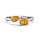 1 - Afra 1.37 ctw Citrine Pear Shape (7x5 mm) & Citrine Oval Shape (7x5 mm) Toi Et Moi Engagement Ring 