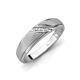 3 - Ariss Lab Grown Diamond Angled Brushed and Polished Finish 3 Stone Men Wedding Band (5.00 mm) 