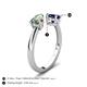 5 - Afra 1.76 ctw Lab Created Alexandrite Pear Shape (7x5 mm) & Blue Sapphire Oval Shape (7x5 mm) Toi Et Moi Engagement Ring 