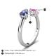 5 - Afra 1.60 ctw Iolite Pear Shape (7x5 mm) & Pink Sapphire Oval Shape (7x5 mm) Toi Et Moi Engagement Ring 