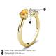 5 - Afra 1.45 ctw Citrine Pear Shape (7x5 mm) & IGI Certified Lab Grown Diamond Oval Shape (7x5 mm) Toi Et Moi Engagement Ring 