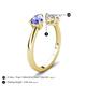 5 - Afra 1.55 ctw Tanzanite Pear Shape (7x5 mm) & IGI Certified Lab Grown Diamond Oval Shape (7x5 mm) Toi Et Moi Engagement Ring 