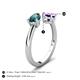 5 - Afra 1.57 ctw London Blue Topaz Pear Shape (7x5 mm) & Amethyst Oval Shape (7x5 mm) Toi Et Moi Engagement Ring 