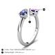 5 - Afra 1.32 ctw Iolite Pear Shape (7x5 mm) & Amethyst Oval Shape (7x5 mm) Toi Et Moi Engagement Ring 