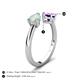 5 - Afra 1.07 ctw Opal Pear Shape (7x5 mm) & Amethyst Oval Shape (7x5 mm) Toi Et Moi Engagement Ring 