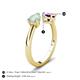 5 - Afra 1.07 ctw Opal Pear Shape (7x5 mm) & Amethyst Oval Shape (7x5 mm) Toi Et Moi Engagement Ring 