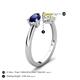 5 - Afra 1.90 ctw Blue Sapphire Pear Shape (7x5 mm) & Yellow Sapphire Oval Shape (7x5 mm) Toi Et Moi Engagement Ring 