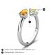 5 - Afra 1.65 ctw Citrine Pear Shape (7x5 mm) & Yellow Sapphire Oval Shape (7x5 mm) Toi Et Moi Engagement Ring 