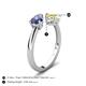 5 - Afra 1.60 ctw Iolite Pear Shape (7x5 mm) & Yellow Sapphire Oval Shape (7x5 mm) Toi Et Moi Engagement Ring 