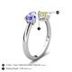 5 - Afra 1.75 ctw Tanzanite Pear Shape (7x5 mm) & Yellow Sapphire Oval Shape (7x5 mm) Toi Et Moi Engagement Ring 