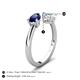 5 - Afra 1.62 ctw Blue Sapphire Pear Shape (7x5 mm) & Aquamarine Oval Shape (7x5 mm) Toi Et Moi Engagement Ring 