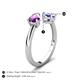 5 - Afra 1.50 ctw Amethyst Pear Shape (7x5 mm) & Tanzanite Oval Shape (7x5 mm) Toi Et Moi Engagement Ring 