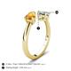 5 - Afra 1.15 ctw Citrine Pear Shape (7x5 mm) & Opal Oval Shape (7x5 mm) Toi Et Moi Engagement Ring 