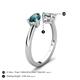 5 - Afra 1.35 ctw London Blue Topaz Pear Shape (7x5 mm) & Opal Oval Shape (7x5 mm) Toi Et Moi Engagement Ring 