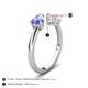 5 - Afra 1.50 ctw Tanzanite Pear Shape (7x5 mm) & Morganite Oval Shape (7x5 mm) Toi Et Moi Engagement Ring 