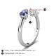 5 - Afra 1.35 ctw Iolite Pear Shape (7x5 mm) & Morganite Oval Shape (7x5 mm) Toi Et Moi Engagement Ring 