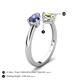 5 - Afra 1.50 ctw Iolite Pear Shape (7x5 mm) & Peridot Oval Shape (7x5 mm) Toi Et Moi Engagement Ring 