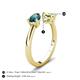 5 - Afra 1.75 ctw London Blue Topaz Pear Shape (7x5 mm) & Peridot Oval Shape (7x5 mm) Toi Et Moi Engagement Ring 