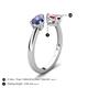 5 - Afra 1.45 ctw Iolite Pear Shape (7x5 mm) & Pink Tourmaline Oval Shape (7x5 mm) Toi Et Moi Engagement Ring 