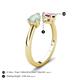 5 - Afra 1.20 ctw Opal Pear Shape (7x5 mm) & Pink Tourmaline Oval Shape (7x5 mm) Toi Et Moi Engagement Ring 