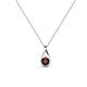 1 - Tessie 0.18 ct Red Garnet (3.50 mm) Women Teardrop Solitaire Pendant Necklace 